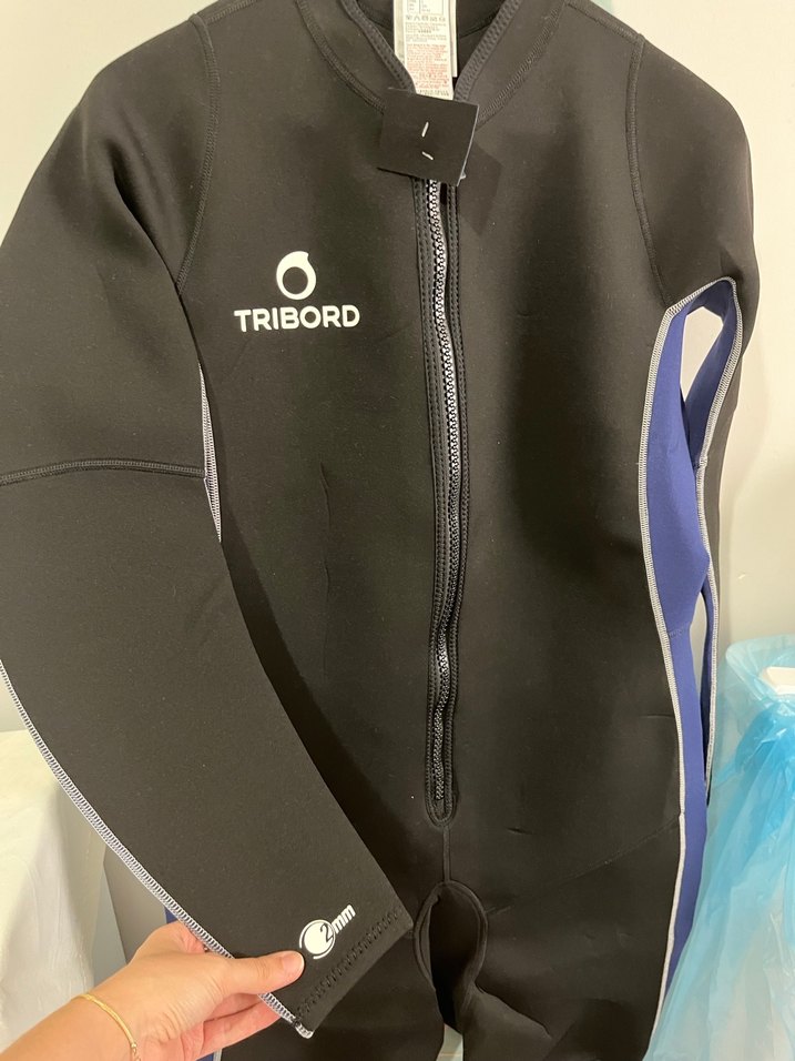 Tribord Mavi Fermuarlı Erkek Yüzücü Mayo - Görsel 2