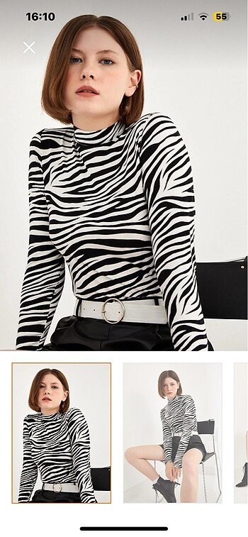Zebra desenli body