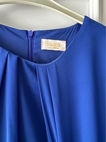 40 Beden mavi Renk Sifon bluz