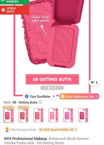 Diğer NYX Buttermelt Krem Allık - 08 Getting Butta