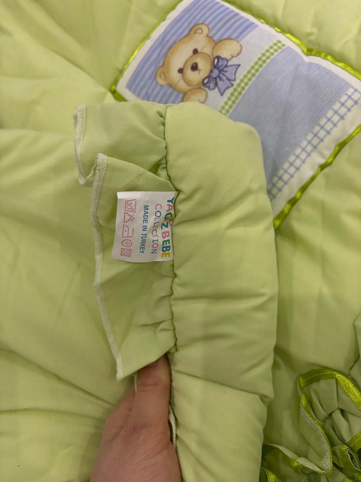 Yeşil Bebek Uyku Seti Ayıcık Desenli - Görsel 3