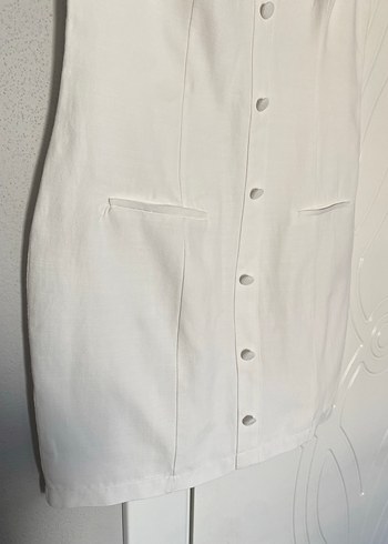 KOTON BEYAZ RENK KETEN ELBİSE - Görsel 4