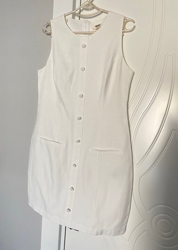 KOTON BEYAZ RENK KETEN ELBİSE - Görsel 2