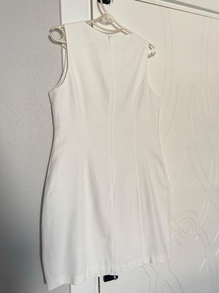 KOTON BEYAZ RENK KETEN ELBİSE - Görsel 5