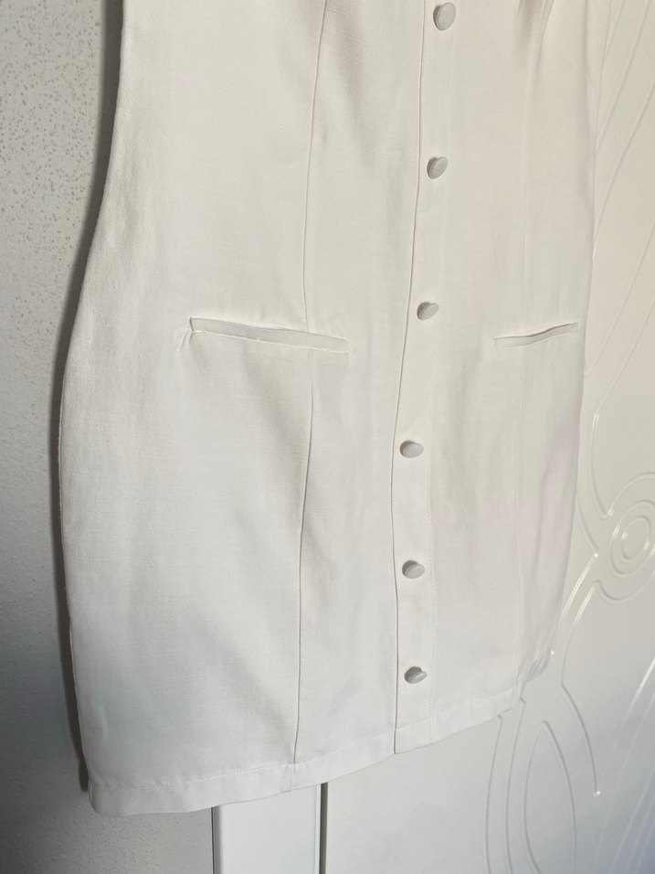 KOTON BEYAZ RENK KETEN ELBİSE - Görsel 4