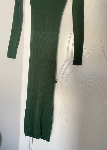Trendyol Uzun Kollu Yeşil Triko Elbise - Görsel 8