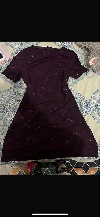 vintage parıltılı mini elbise