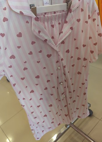diğer Beden çeşitli Renk Önü düğmeli şortlu pijama takımları