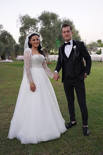 A kesim özel dikim gelinlik