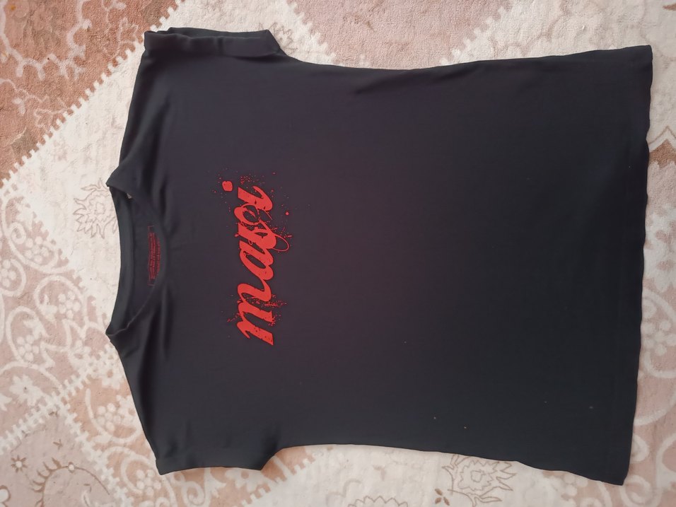 Siyah Baskılı Pamuklu Hamile Tişörtü - Görsel 2