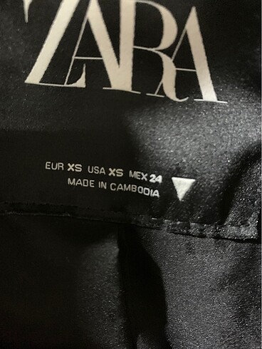 xs Beden Zara deri ceket