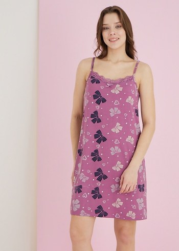 Diğer Pembe Kalp Desenli Askılı Tunik 4 adet 699 TL