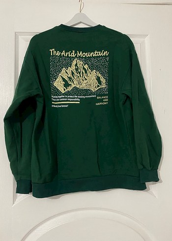 Zara Kadın Yeşil Baskılı Sweatshirt