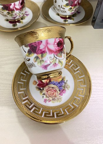 Porselen Çiçek Desenli Çay Takımı - Görsel 4