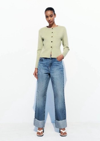 Zara Düğmeli Kadın Hırka - Görsel 2