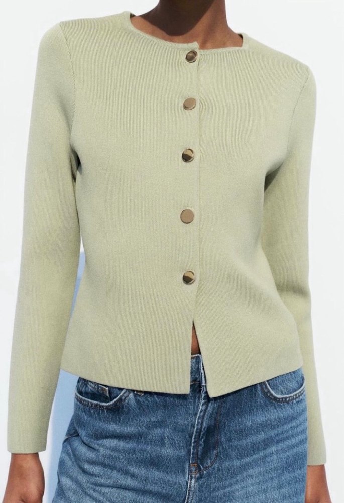 Zara Düğmeli Kadın Hırka - Görsel 3