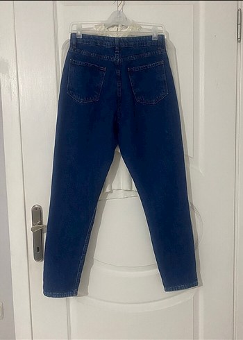 Kadın Lacivert Regular Fit Midi Denim Pantolon - Görsel 2