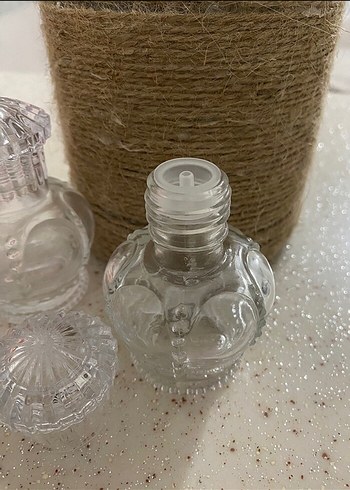 Şeffaf Kristal Kadın Kolonya Şişesi - Görsel 2