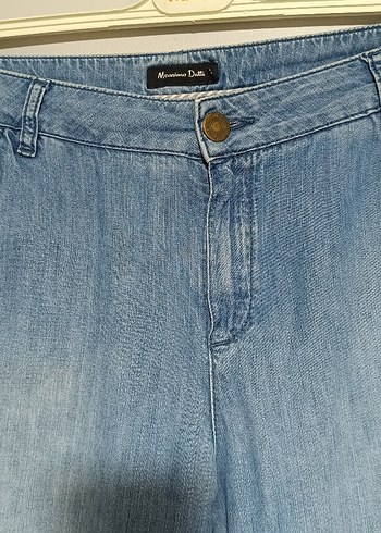 Massimo dutti Mavi Bol Kesim  Denim Kadın Jean - Görsel 7
