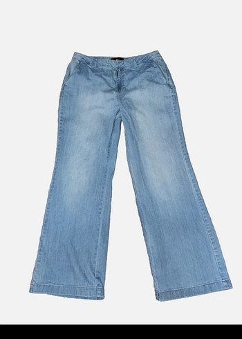 Massimo dutti Mavi Bol Kesim  Denim Kadın Jean - Görsel 5