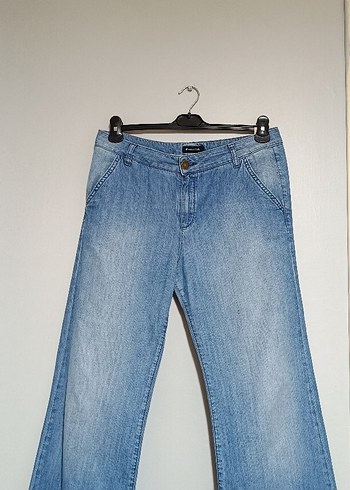 Massimo dutti Mavi Bol Kesim  Denim Kadın Jean - Görsel 9