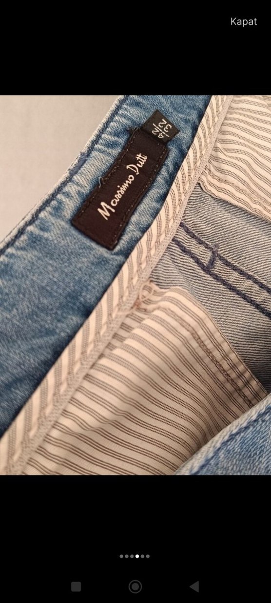 Massimo dutti Mavi Bol Kesim  Denim Kadın Jean - Görsel 3