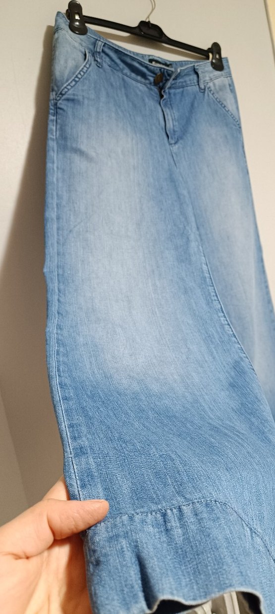 Massimo dutti Mavi Bol Kesim  Denim Kadın Jean - Görsel 4