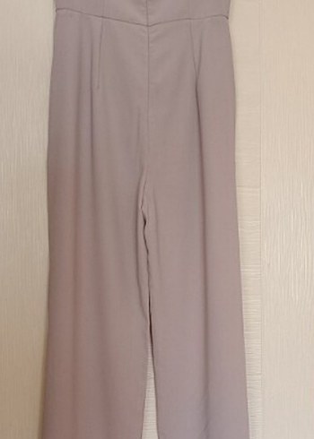 Bej kadın uzun tulum - Görsel 5