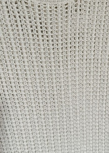 Bershka kadın beyaz Salaş Örgü Kazak - Görsel 4