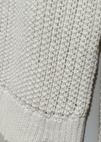 Bershka kadın beyaz Salaş Örgü Kazak - Görsel 5