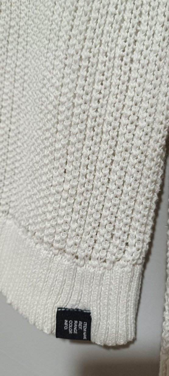 Bershka kadın beyaz Salaş Örgü Kazak - Görsel 5