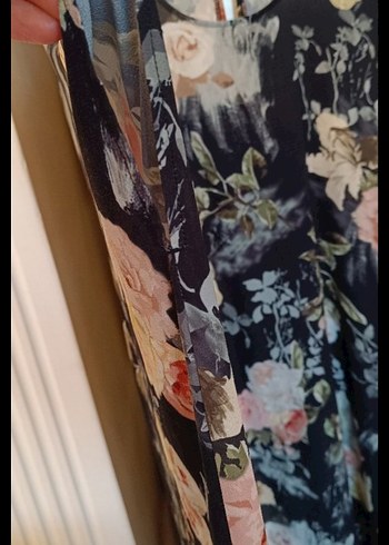 Haze cicek Desenli Abaya - Görsel 2