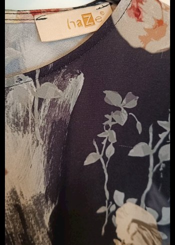 Haze cicek Desenli Abaya - Görsel 4