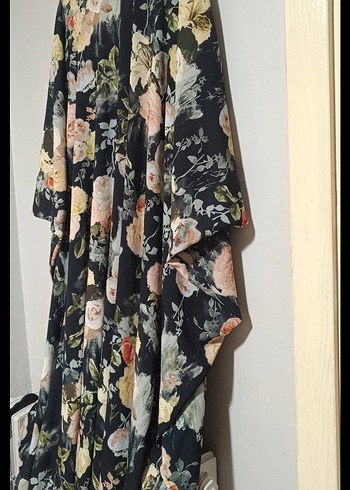 Haze cicek Desenli Abaya - Görsel 9