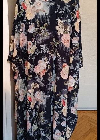 Haze cicek Desenli Abaya - Görsel 10