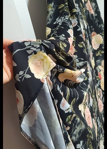 Haze cicek Desenli Abaya - Görsel 7