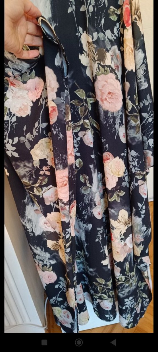 Haze cicek Desenli Abaya - Görsel 3