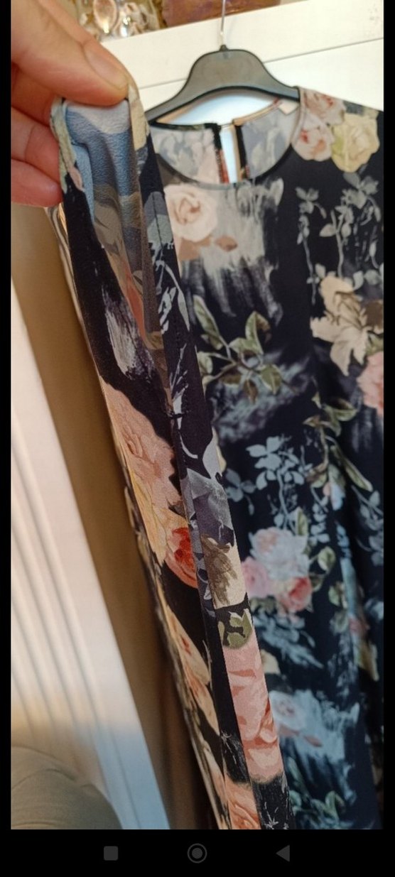 Haze cicek Desenli Abaya - Görsel 2