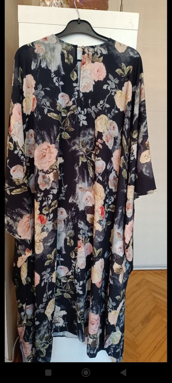 Haze cicek Desenli Abaya - Görsel 5