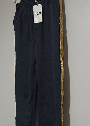 Yeni etiketli Kadın Altın Şeritli Bol Kesim Spor eşofman altı - Görsel 7