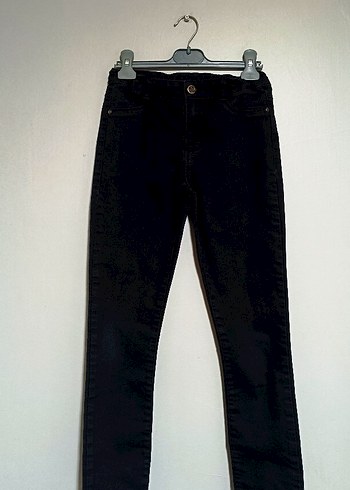 Lcw kız Çocuk Siyah Düğmeli Denim Pantolon - Görsel 2