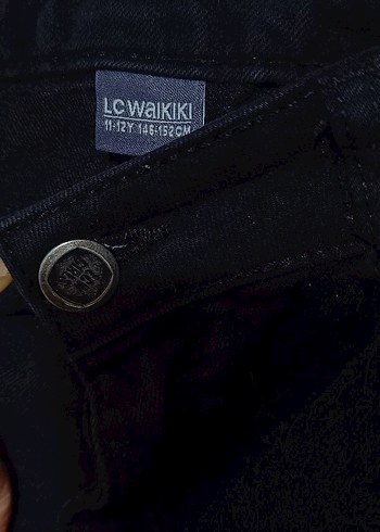 Lcw kız Çocuk Siyah Düğmeli Denim Pantolon - Görsel 3
