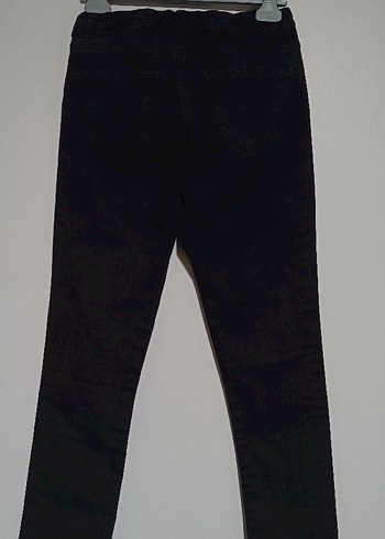 Lcw kız Çocuk Siyah Düğmeli Denim Pantolon - Görsel 4