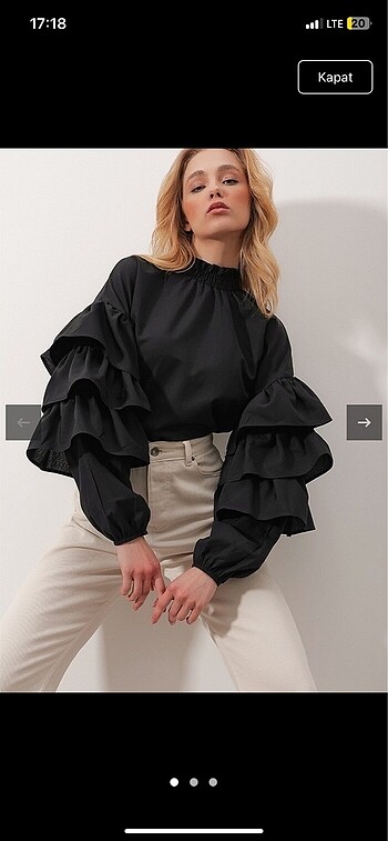 volanlı bluz - Görsel 2