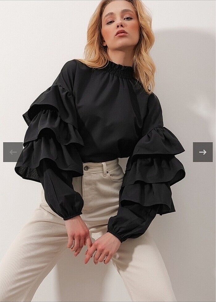 volanlı bluz - Görsel 2