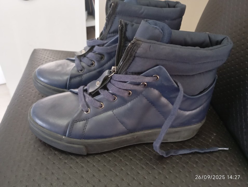 Koyu Mavi Tokalı Street Style bot - Görsel 2