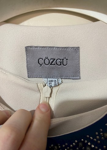Abiye Kadın Lacivert Uzun Kollu Nakışlı Elbise