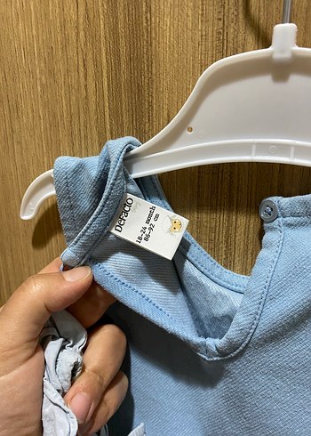 Lc Waikiki Kız Çocuk Mavi Nakışlı  Elbise - Görsel 3