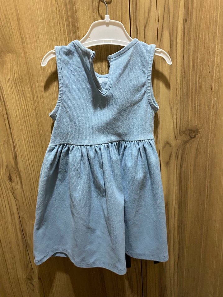 Lc Waikiki Kız Çocuk Mavi Nakışlı  Elbise - Görsel 2