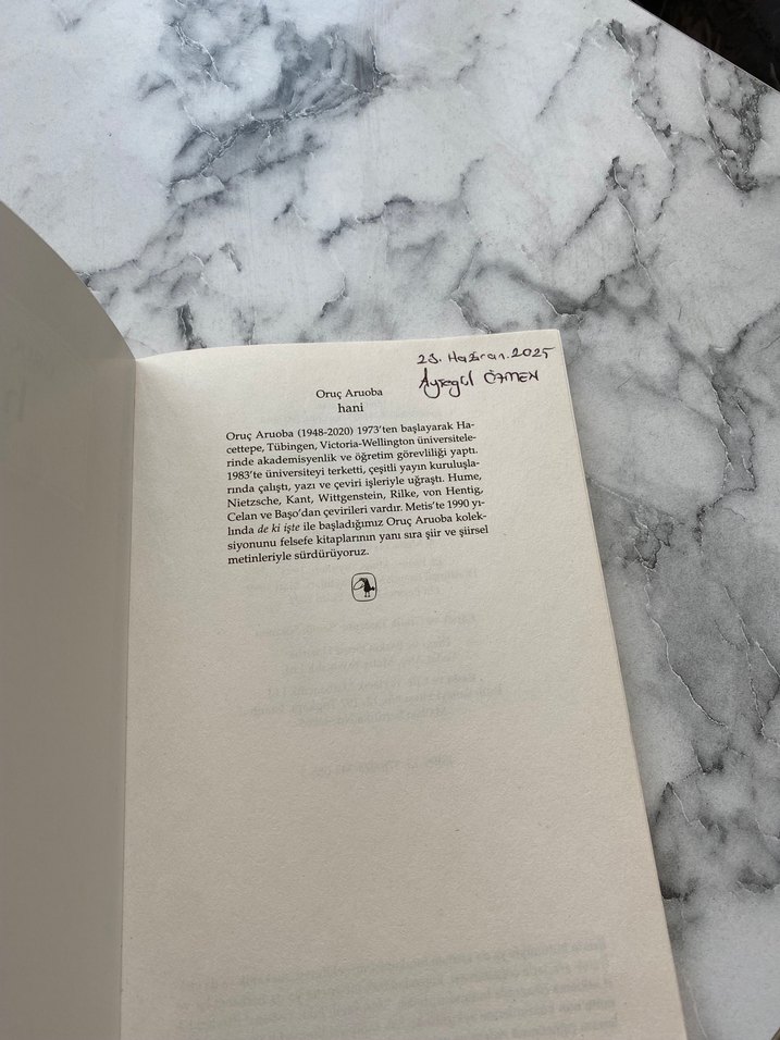 Oruç Aruoba - Hani - Görsel 2